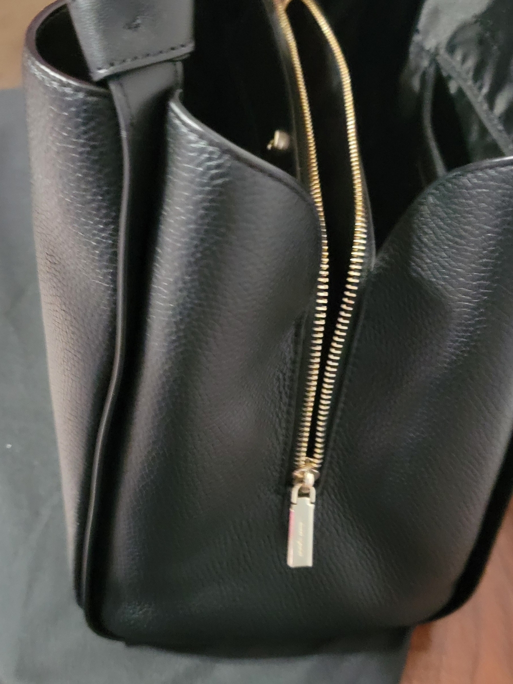 Kate Spade Black Pebbled Leather Shoulder Tote - Picture 4 of 6